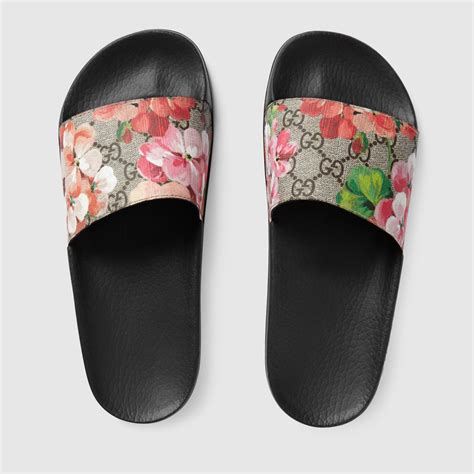 gucci bloom slides price|women's pink gucci slides.